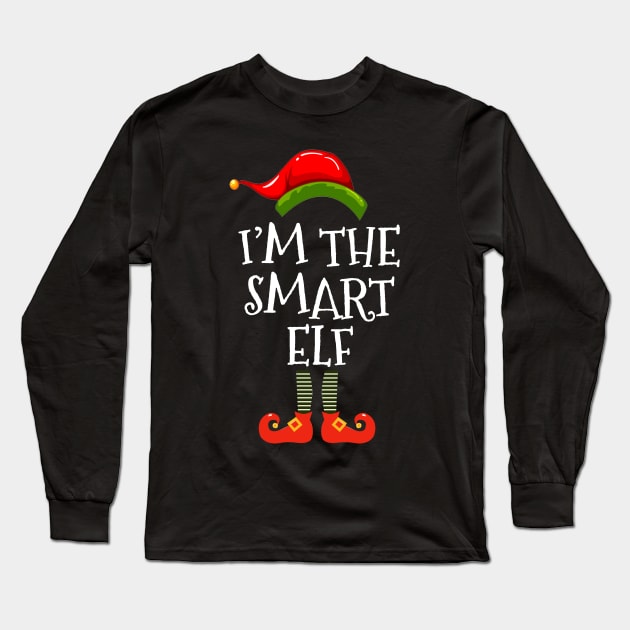 I am Smart Elf Funny T shirt Family Christmas Long Sleeve T-Shirt by TeeAaron